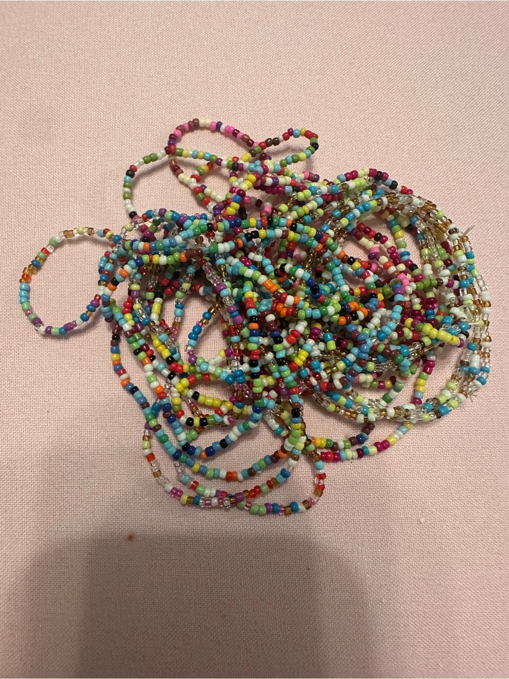 Colorful Multistrand Seed Bead Bracelet Stack